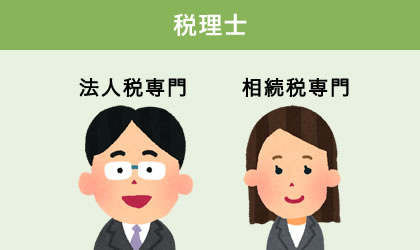 税理士：法人税専門・相続税専門